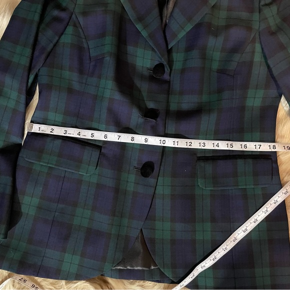 Pendleton Petite 100% Virgin Wool Tartan Plaid Blazer Size 12 Very Good Cond. - Picture 13 of 13